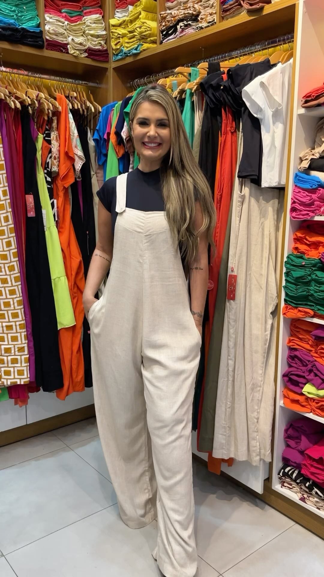 JARDINEIRA LUANA BEGE