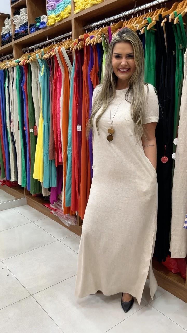 VESTIDO CAROL COM MANGA