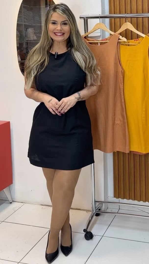 VESTIDO CAROL MIDI PRETO